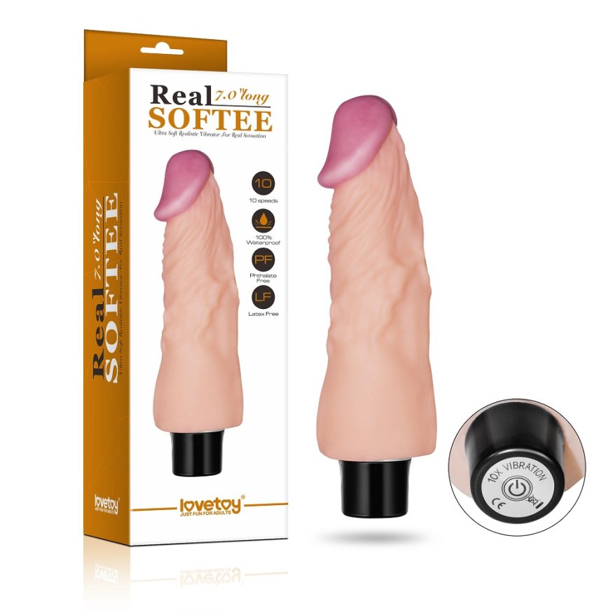 Реалистичный вибратор - LoveToy Reel Softee Vibrator 7"