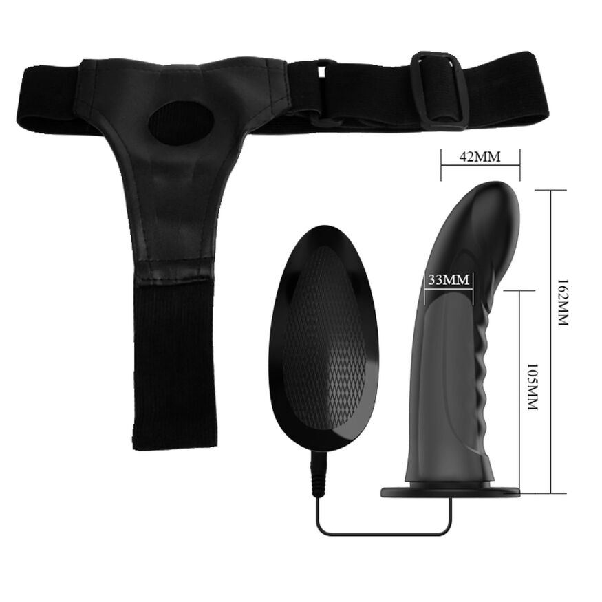 Страпон для мужчин с вибрацией - Pretty Love Marvin Vibrating StrapOn Harness Black