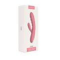 Вибратор-кролик Svakom Avery Strawberry Pink с двигающимся стволом, движение вперед-назад