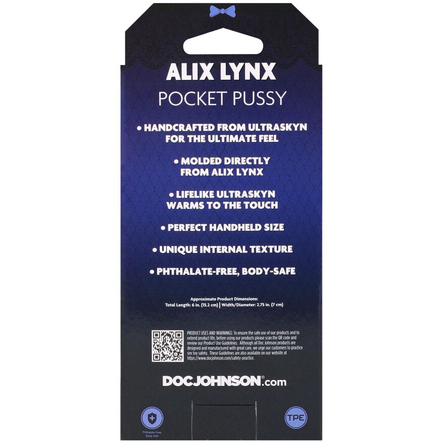 Вагіна мастурбатор Doc Johnson Alix Lynx, кібершкіра