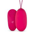 Виброяйцо XL Easytoys, с дистанционным пультом, силиконовое, розовое, 8 х 3.8 см