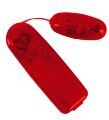 Яркое классическое виброяйцо обтекаемой формы - Vibrating Bullet In Red