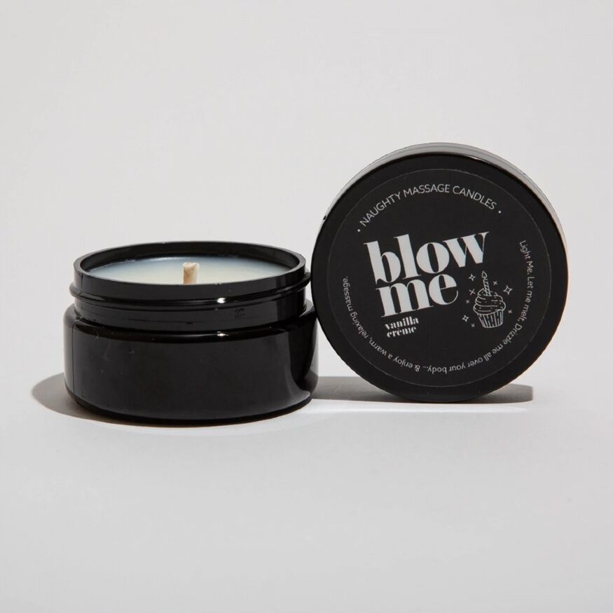 Массажная свечка мини с ароматом ванильного крема Blow me 50g