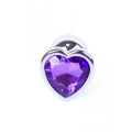Анальная пробка S с фиолетовым камнем Jewellery