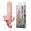 Насадка на член - Brave Man Vibrating Penis Sleeve Flesh