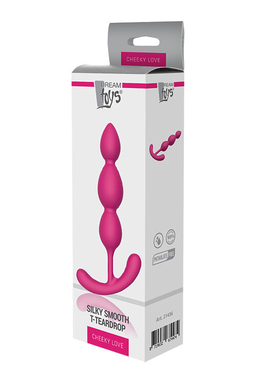 DT21436 Анальный плаг CHEEKY LOVE SILKY SMOOTH T-TEARDROP