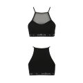 Спортивный топ с прозрачной вставкой PS006 TOP black M - Passion