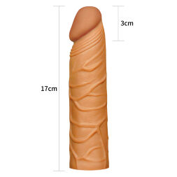 Подовжувач члену Pleasure X-Tender Penis Sleeve Add 1" Brown