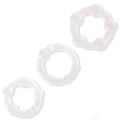 Набір прозорих ерекційних кілець - Power Plus Triple Beaded Ring Set Clear