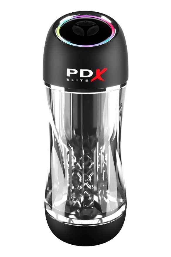 Мастурбатор Pipedream PDX Elit Viewtube Pro Clear с вибрацией и вакуумом, 23 см