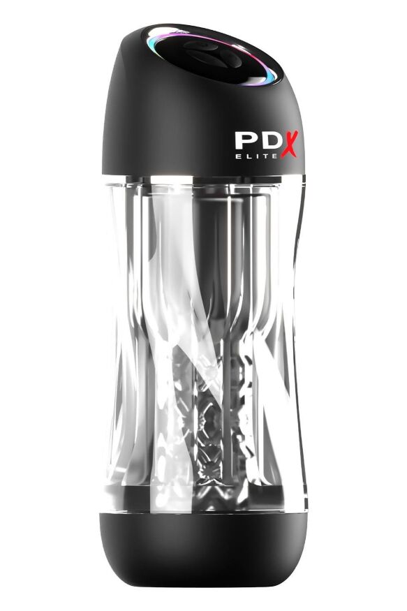Мастурбатор Pipedream PDX Elit Viewtube Pro Clear с вибрацией и вакуумом, 23 см