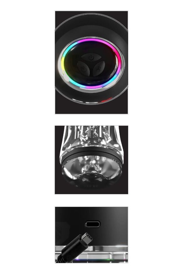 Мастурбатор Pipedream PDX Elit Viewtube Pro Clear с вибрацией и вакуумом, 23 см