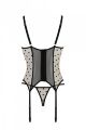 Корсет Passion MARINA CORSET, XXL/XXXL, beige, с открытыми чашками