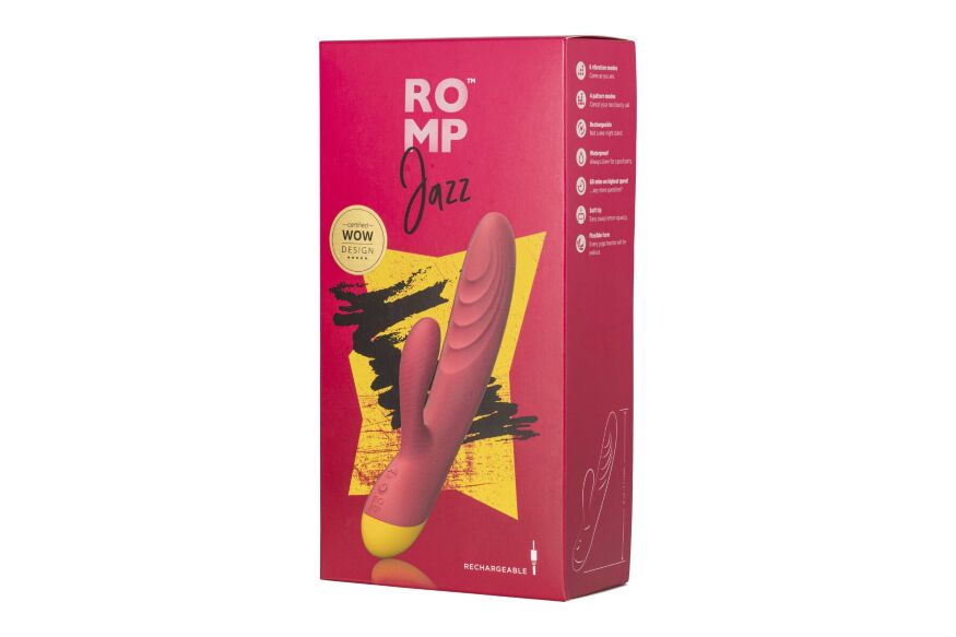 Вибратор-кролик Romp Jazz, гибкий, особенно мягкая головка, 10 вариантов стимуляции (вскрыты пломбы!!!)