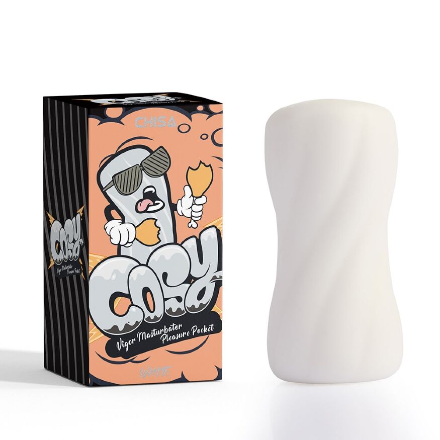 Мастурбатор рельєфний Chisa COSY Stamina Pocket, білий, 8 х 4 см