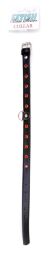 Нашийник зі штучної шкіри з кристалами Fetish Boss Series - Collar Red Crystal, BS3300121