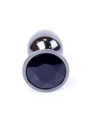 Анальная пробка – Jewellery Dark Silver Plug Black