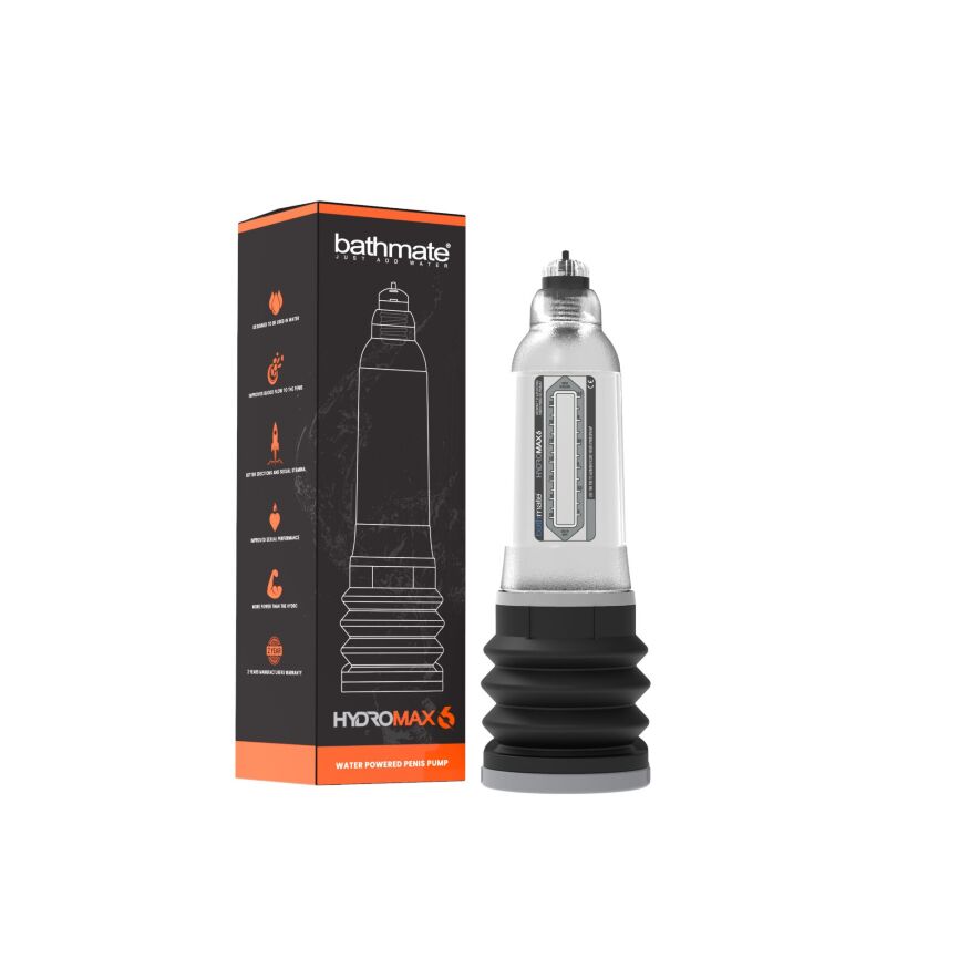 Гидропомпа Bathmate Hydromax 6 Clear, для члена длиной от 10 до 15 см, диаметр до 5,2 см