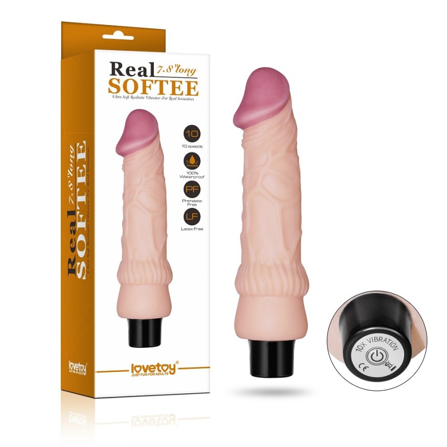 Реалістичний вібратор - Real Softee Vibrator 7,8"
