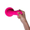Фаллоимитатор термореактивный Adrien Lastic Hitsens 2 двойной плотности, на присоске, розовый