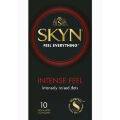 Презервативи з рельєфом Skyn Intense Feel, безлатексні (поліізопрен), 10 шт