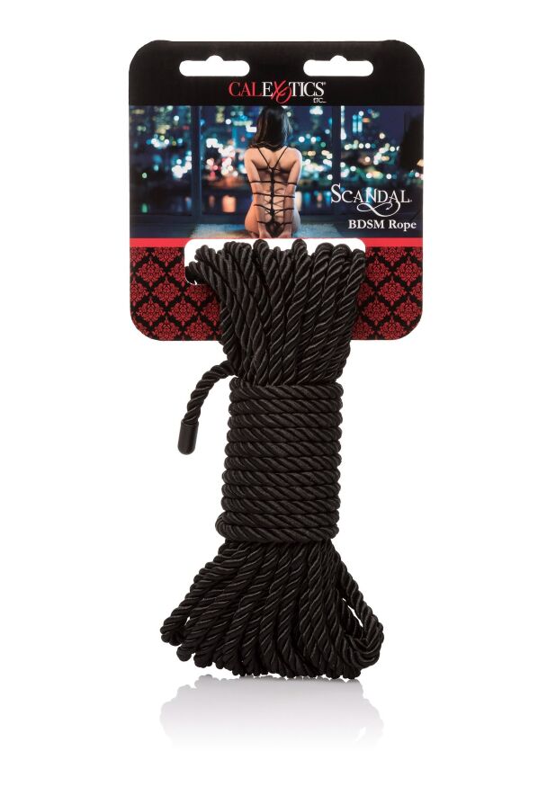 Бондажная веревка Scandal CalExotics, черная, 10 м