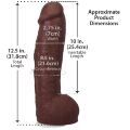 Фалоімітатор Doc Johnson The Realistic Cock ULTRASKYN - 12 Inch Hung with Balls Chocolate