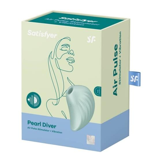 Вакуумний кліторальний вібратор - Satisfyer Pearl Diver Mint