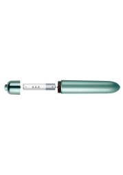 Зеленая вибропуля Rocks Off RO-90mm Touch of Velvet Aqua Lily матовая