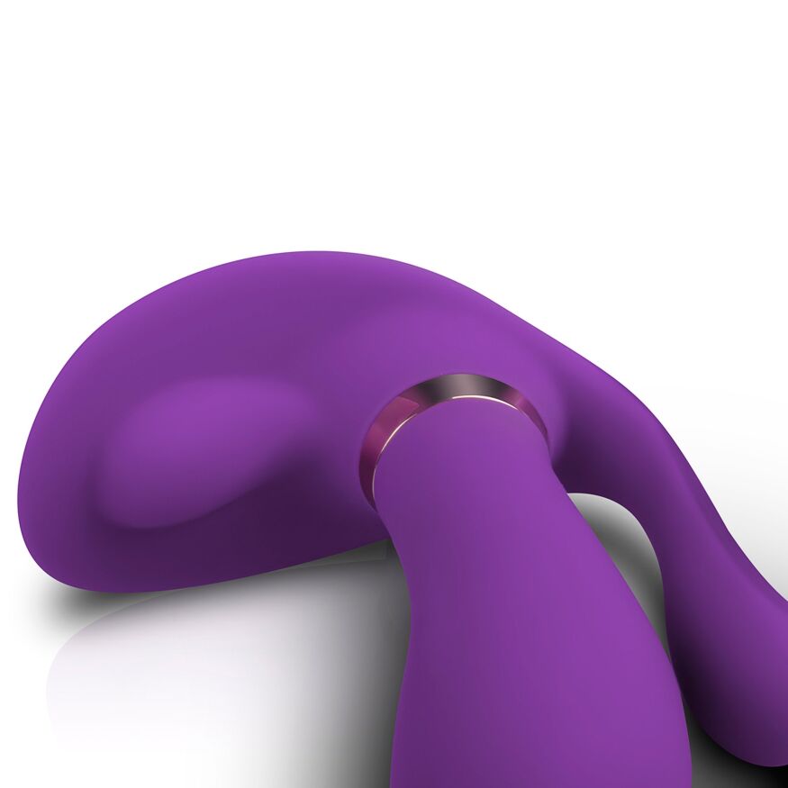 Вибромассажер с анальным и клиторальным стимулятором, и подогревом Boys of Toys - Remote wearable vibrator PURPLE, BS561007-2