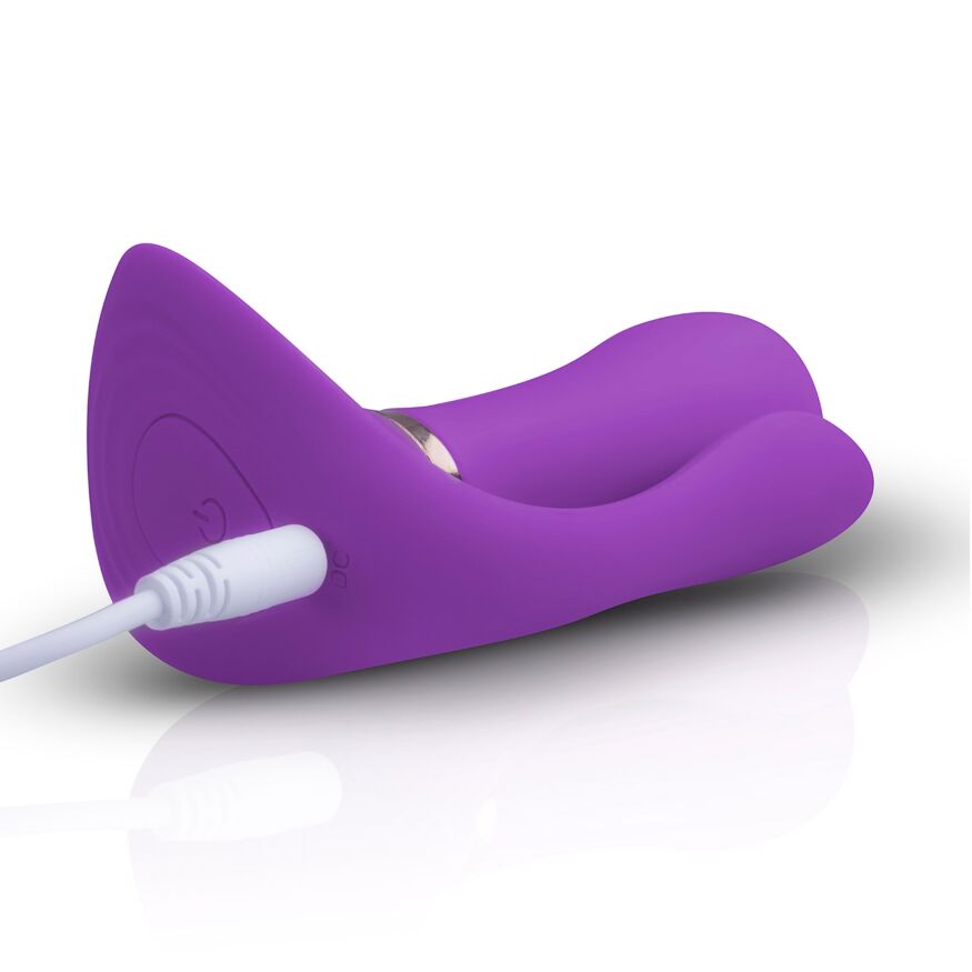 Вибромассажер с анальным и клиторальным стимулятором, и подогревом Boys of Toys - Remote wearable vibrator PURPLE, BS561007-2