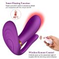 Вибромассажер с анальным и клиторальным стимулятором, и подогревом Boys of Toys - Remote wearable vibrator PURPLE, BS561007-2