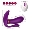 Вибромассажер с анальным и клиторальным стимулятором, и подогревом Boys of Toys - Remote wearable vibrator PURPLE, BS561007-2