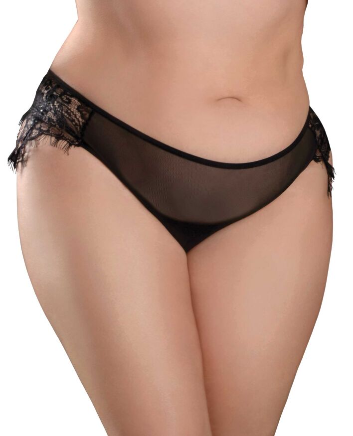 Вибратор в трусики Pipedream Hookup Panties Remote Princess со съемной вибропулей, черный, XL-XXL