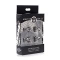 Затискачі для сосків XR Brands Power Pins магнітні, чорні, 2 х 1.5 см
