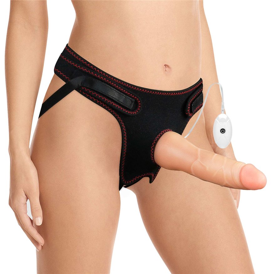 Страпон з вібрацією - Ingen Easy Strap-On Set 7.5" With Vibration