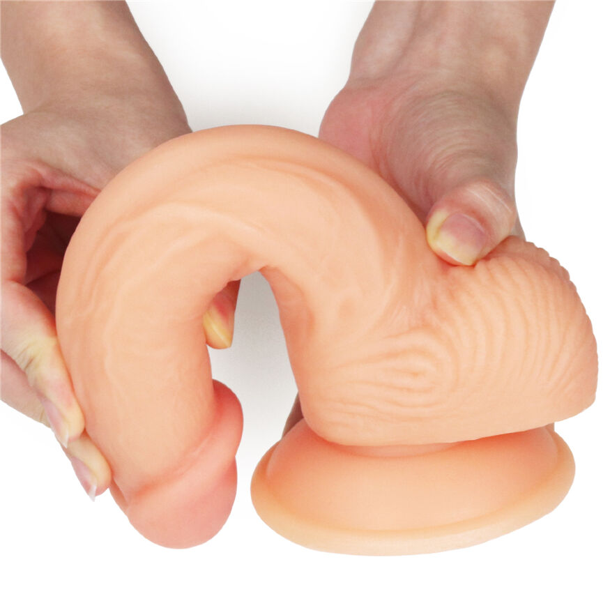 Реалістичний гнучкий фалоімітатор з пружною мошонкою The Ultra Soft Dude 8"