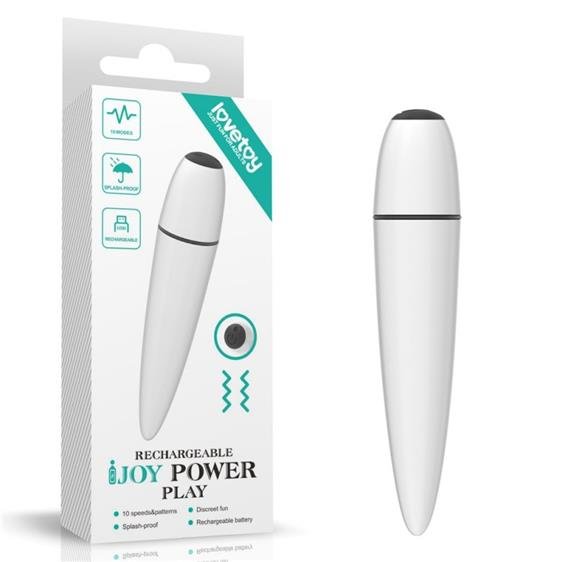 Потужний універсальний ергономічний вібростимулятор IJOY Rechargeable Power Play White