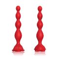 Яскравий анальний вібростимулятор у насиченому червоному кольорі - Rosestick Red, 9 Vibration Functions