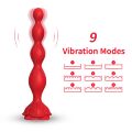 Яскравий анальний вібростимулятор у насиченому червоному кольорі - Rosestick Red, 9 Vibration Functions
