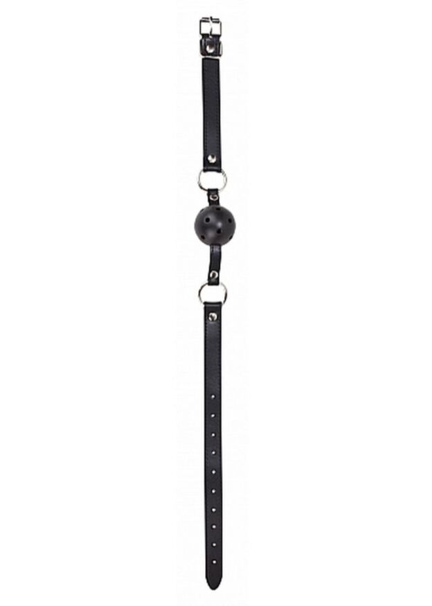 Кляп - Ouch! Ball Gag With Leather Straps Black