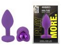 Силіконова анальна пробка EGZO - Silicone Violet Heart Plug Violet, size S