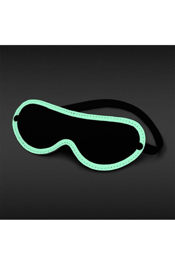 Маска на глаза, светится в темноте NS Novelties GLO BONDAGE BLINDFOLD GREEN