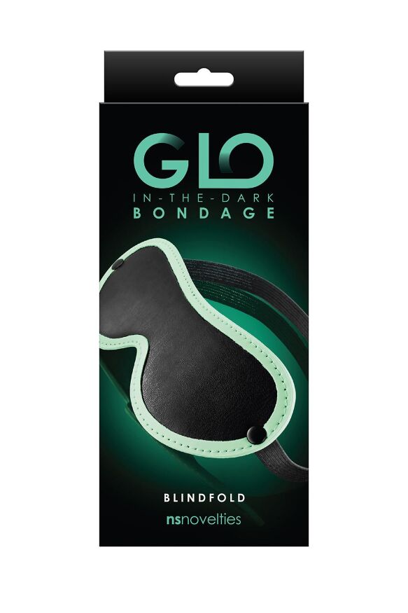 Маска на глаза, светится в темноте NS Novelties GLO BONDAGE BLINDFOLD GREEN