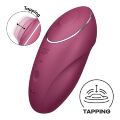 Вибростимулятор-пульсатор Satisfyer Tap &amp; Climax 1 Red, эффект постукивания пальцем, 2 мотора