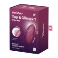 Вибростимулятор-пульсатор Satisfyer Tap &amp; Climax 1 Red, эффект постукивания пальцем, 2 мотора