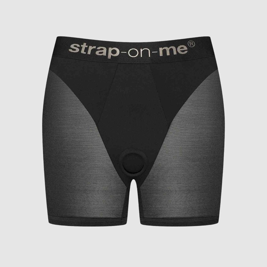 Шорты с фиксацией дилдо Strap-On-Me Harness Lingerie Halo - S - Black