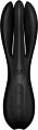 Клиторальный вибратор Satisfyer Threesome 2 Black, 3 гибкие пальчики, 3 мотора