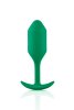 Анальная пробка со смещенным центром тяжести B-Vibe Snug Plug 2, силиконовая, зеленая