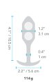 Анальная пробка со смещенным центром тяжести B-Vibe Snug Plug 2, силиконовая, зеленая